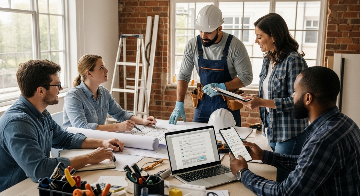 restoration project checklist, home improvement, teamwork